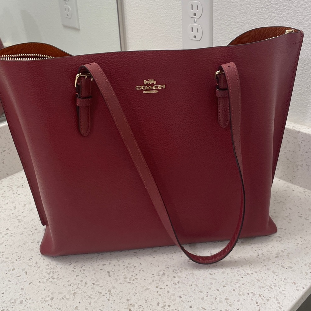 Coach Mollie Tote Red
